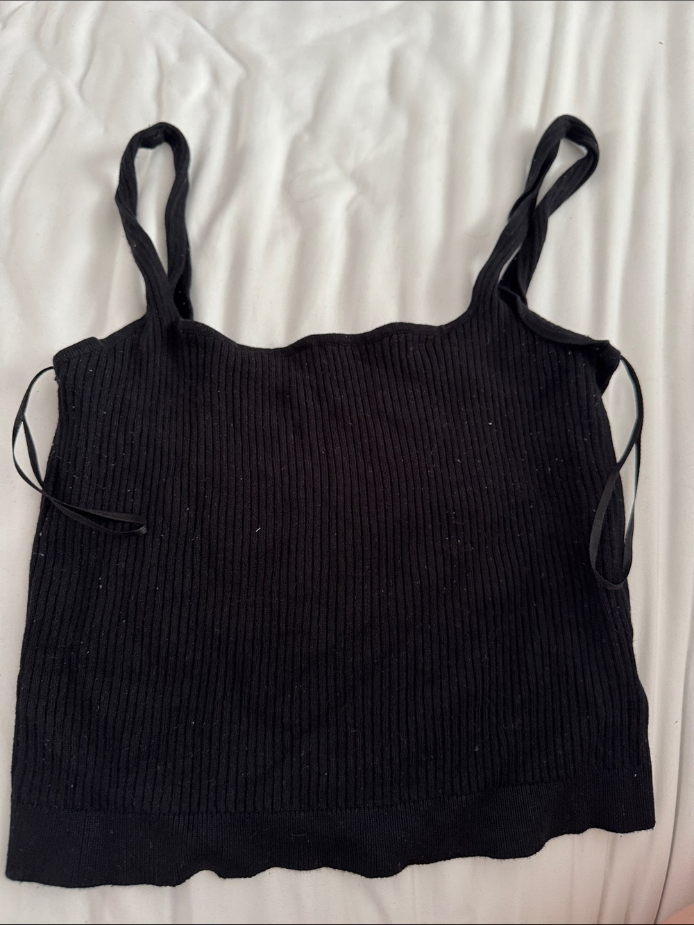 Garage Black Ribbed Camisole Tank Top